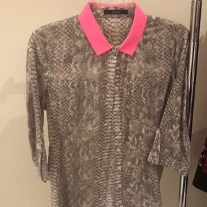Tahari Snake print shirt